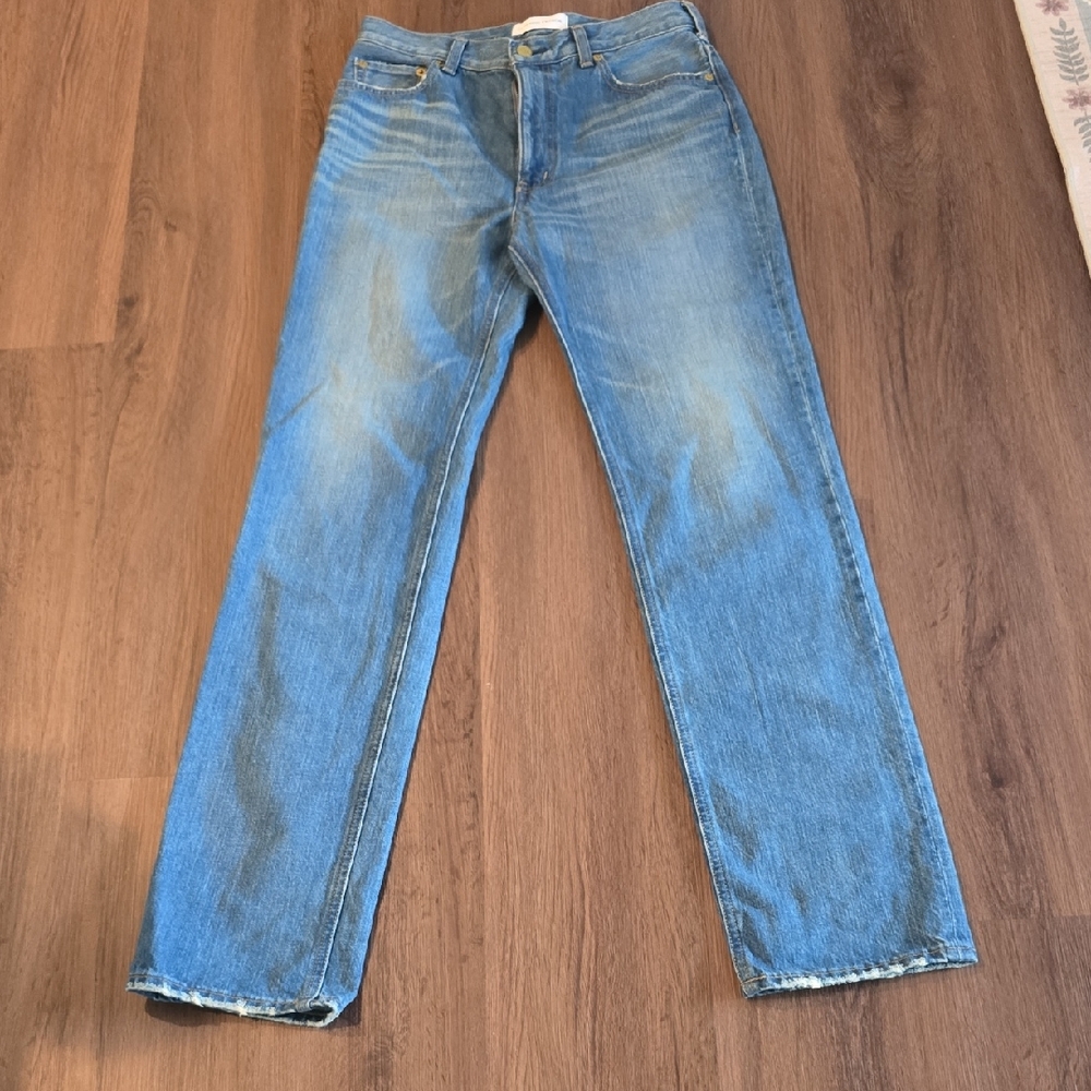Tu es mon TRESOR Light Blue Straight-Leg Men's Jeans